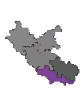 Cartina della regione selezionata LAZIO - Litorale a sud di Roma, agro Pontino/pianura Pontina, Sud Pontino