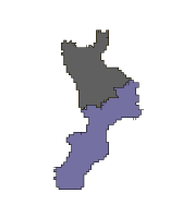 Cartina della regione selezionata CALABRIA - Calabria Ulteriore o Greca