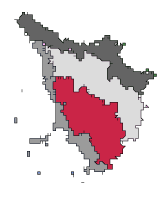 Cartina della regione selezionata TOSCANA - Maremma e Collina Toscana