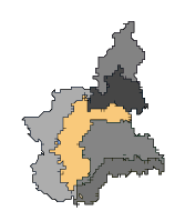 Cartina della regione selezionata ﻿PIEMONTE - Torino e Pianalto Pedemontano