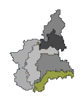 Cartina della regione selezionata PIEMONTE - Valli Piemontesi Meridionali