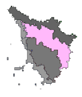 Cartina della regione selezionata TOSCANA - Regioni Interne Pianure e Colline