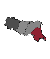 Cartina della regione selezionata EMILIA ROMAGNA - Romagna