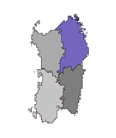 Cartina della regione selezionata SARDEGNA - Gallura, Monteacuto, Nuorese, Baronie e Barbagia di Ollolai