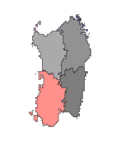 Cartina della regione selezionata SARDEGNA - Sulcis, Iglesiante, Campidano, Arborea, Marmalla, Traxente
