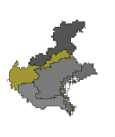 Cartina della regione selezionata VENETO - Fascia Pedemontana e Collinare