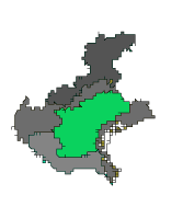 Cartina della regione selezionata VENETO - Pianura Veneta e Colli Euganei