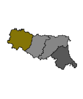 Cartina della regione selezionata EMILIA ROMAGNA - Parma - Piacenza