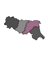 Cartina della regione selezionata EMILIA ROMAGNA - Bologna, Ferrara