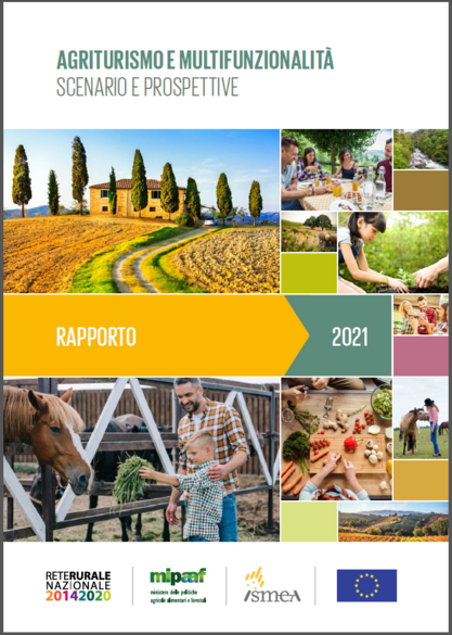Copertina del Rapporto "Agriturismo e multifunzionalità" 2021