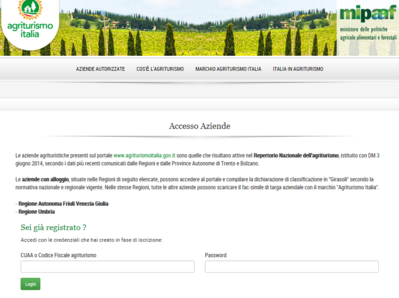 Pagina Accesso Aziende